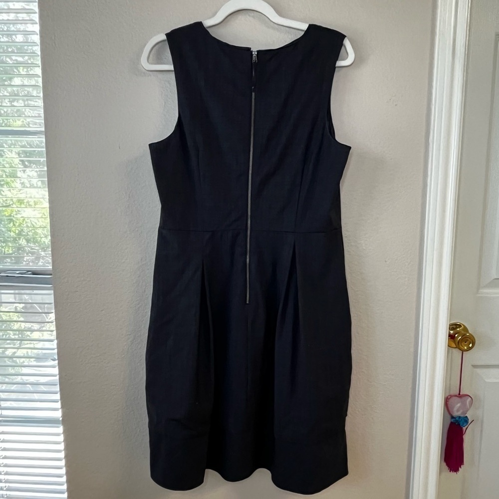 Banana Republic Women's Dress Gray Sleeveless Zipper Darts Pockets, Size 12 - Picture 5 of 8